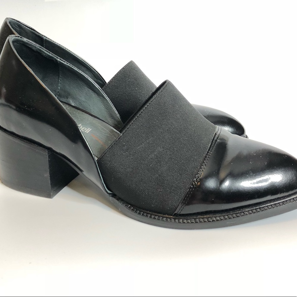 Jeffrey Campbell Black Patent Heeled Loafers